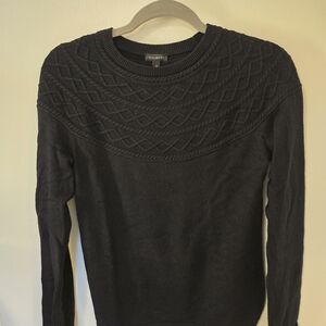 Talbots Black Fair Isle Sweater Size Small